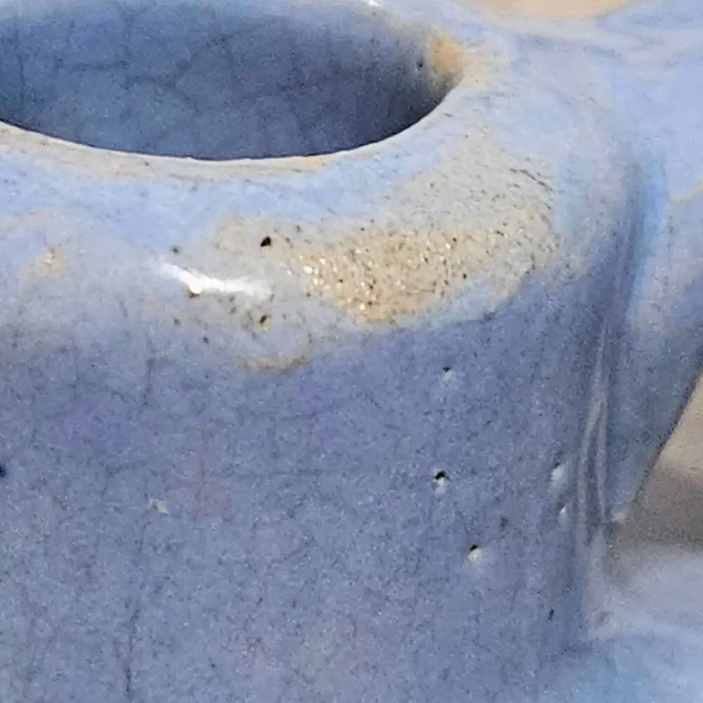 30s Blue Glazed Water Jug Farmhouse Utilitarian Stoneware Antique Depression Era - Picture 8 of 8